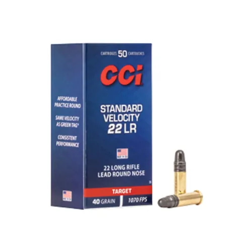 CCI Standard Velocity 22LR 40 Grain Lead Round Nose Ammo