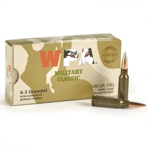 Wolf Military Classic 6.5 Grendel Ammo 100 Grain FMJ 450 Rounds
