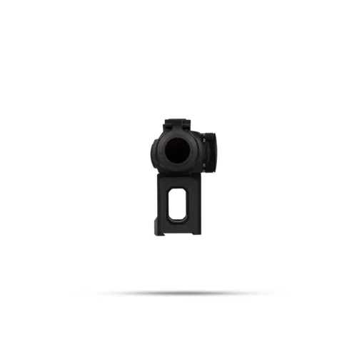 Compact black red dot sight with a mount, shown on a white background for product display