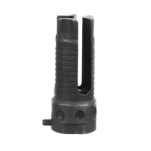 Valve-core removal tool (black plastic handle) shown upright, used for servicing Schrader valve cores in tires or air systems